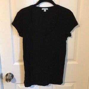 Women’s James Perse shirt sleeve black tee. Size 3